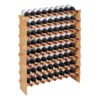 VEVOR stapelbares modulares Weinregal für 72 Flaschen, 8-stöckig, Flaschenregal mit 80 kg Gesamtbelastbarkeit