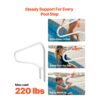 VEVOR Schwimmbad Handlauf, 1371x48x813 mm, 100 kg Tragfähigkeit, Pool Haltegriff aus Edelstahl – Bild 2