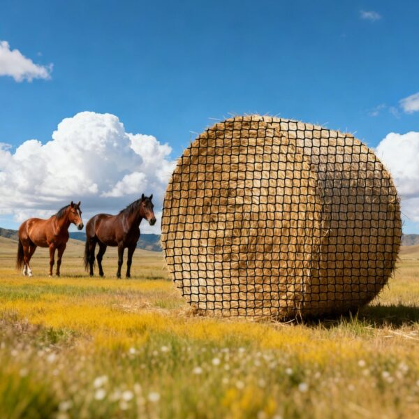 VEVOR Rundballen-Heunetz, 1,8x1,8x1,8 m, 42x42 mm Maschenweite, knotenloses Design