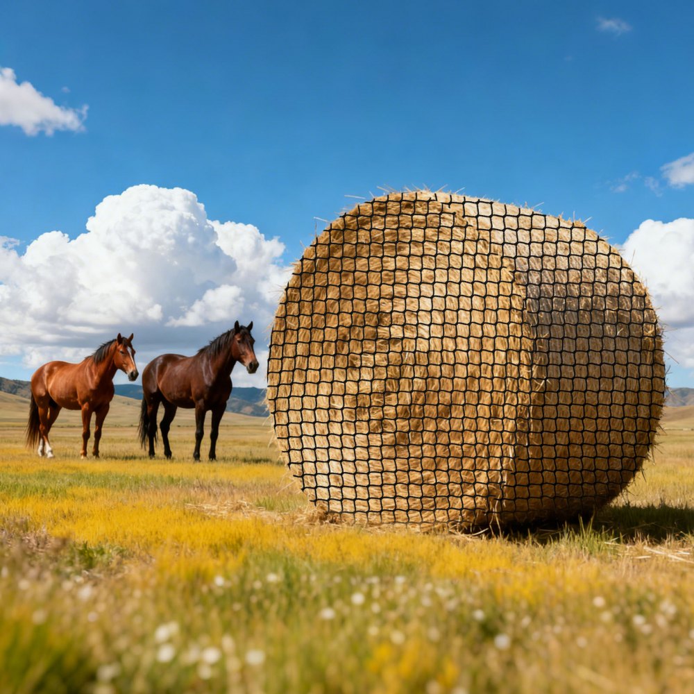 VEVOR Rundballen-Heunetz, 1,8x1,8x1,8 m, 42x42 mm Maschenweite, knotenloses Design