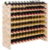 VEVOR stapelbares modulares Weinregal für 96 Flaschen, 8-stöckig, Flaschenregal mit 112 kg Gesamtbelastbarkeit