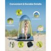 VEVOR Duschzelt mit 1 Raum, aus 200D Oxford-Gewebe für Camping Strand Angeln Grün – Bild 4