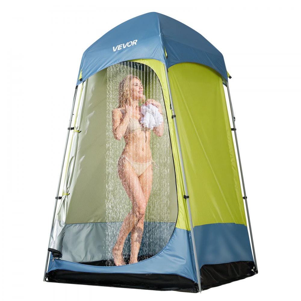 VEVOR Duschzelt mit 1 Raum, aus 200D Oxford-Gewebe für Camping Strand Angeln Grün