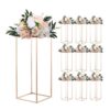VEVOR Hochzeitsblumenständer 250x250x600mm, 10 Stk. Blumenhocker, Blumenständer mit Metallablage