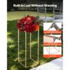 VEVOR Hochzeitsblumenständer 250x250x600mm, 10 Stk. Blumenhocker, Blumenständer mit Metallablage – Bild 3