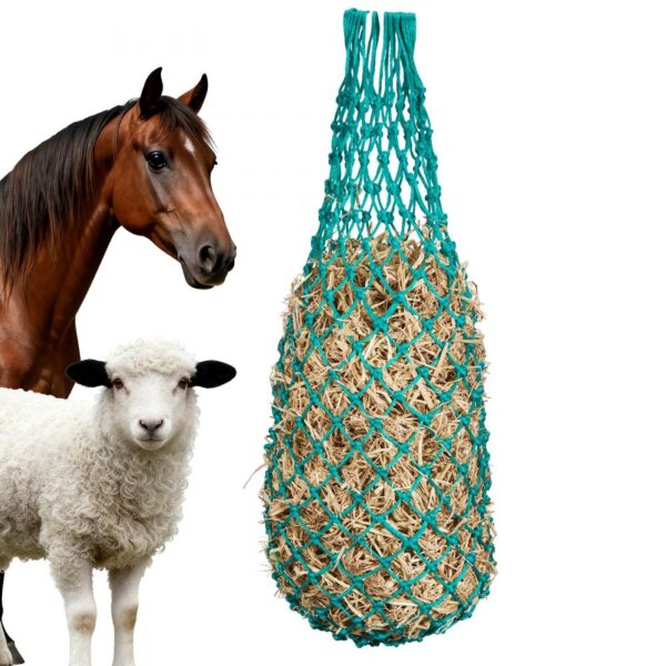 VEVOR Heunetze, 4er-Pack, 0,9 m Ausziehlänge, 38x38 mm Maschenweite, Heusack PE-Material