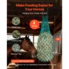 VEVOR Heunetze, 4er-Pack, 0,9 m Ausziehlänge, 38x38 mm Maschenweite, Heusack PE-Material – Bild 2