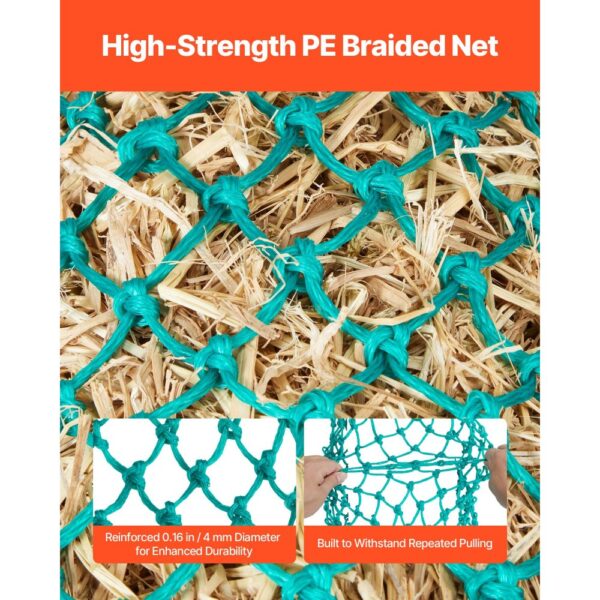 VEVOR Heunetze, 4er-Pack, 0,9 m Ausziehlänge, 38x38 mm Maschenweite, Heusack PE-Material – Bild 3