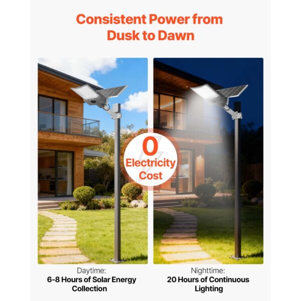VEVOR Solar Straßenlaterne 900000 LM, Straßenlampe 12000 W, IP65 wasserdicht – Bild 3
