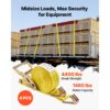 VEVOR Spanngurte, 38,1 x 6096 mm, Hochleistungs-Zurrgurte mit Doppel-J-Haken, 2000 kg Bruchlast, 4er-Pack – Bild 2