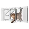 VEVOR Katzenklappe Katzentür Anpassbar an Fensterbreiten (889-1016 mm), Weiß VEVOR Katzenklappe Katzentür Anpassbar an Fensterbreiten (889-1016 mm), Weiß