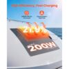 VEVOR Solarmodul Halb Flexibel 200 W, Netzunabhängiges Mono-Ladegerät mit MC4-Ausgang, Wohnmobile – Bild 2