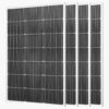 VEVOR Monokristalline Solarmodule 100-W 4er-Pack, PV-Modul mit MC4-Ausgangsleistung & Aluminiumrahmen, Boot