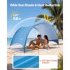 VEVOR Strandmuschel Sonnenschutz für 3 Personen, UPF 50+ Schutz, Sonnenzelt – Bild 2