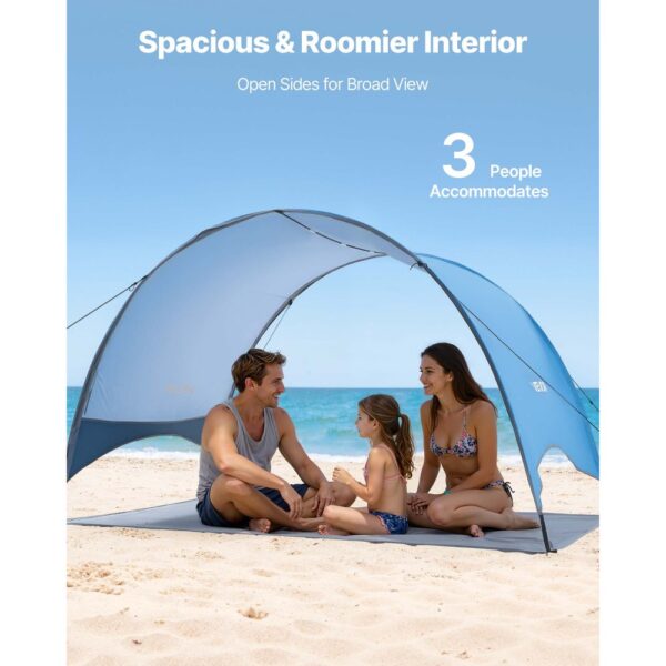 VEVOR Strandmuschel Sonnenschutz für 3 Personen, UPF 50+ Schutz, Sonnenzelt – Bild 3