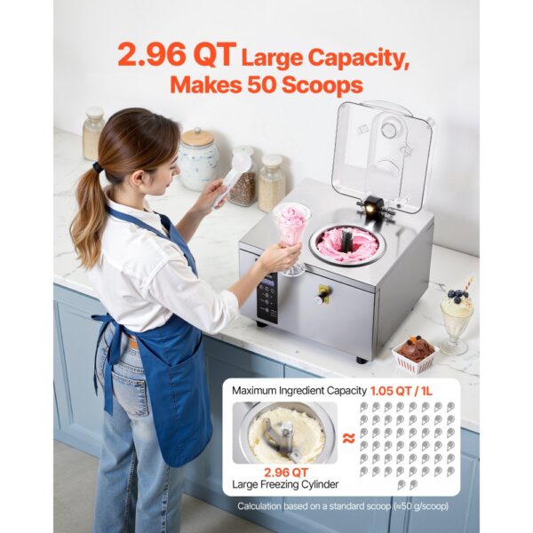 VEVOR Gewerbliche Eismaschine für Gelato 500 W, 5 L/h – Bild 3 VEVOR Gewerbliche Eismaschine für Gelato 500 W, 5 L/h – Bild 3