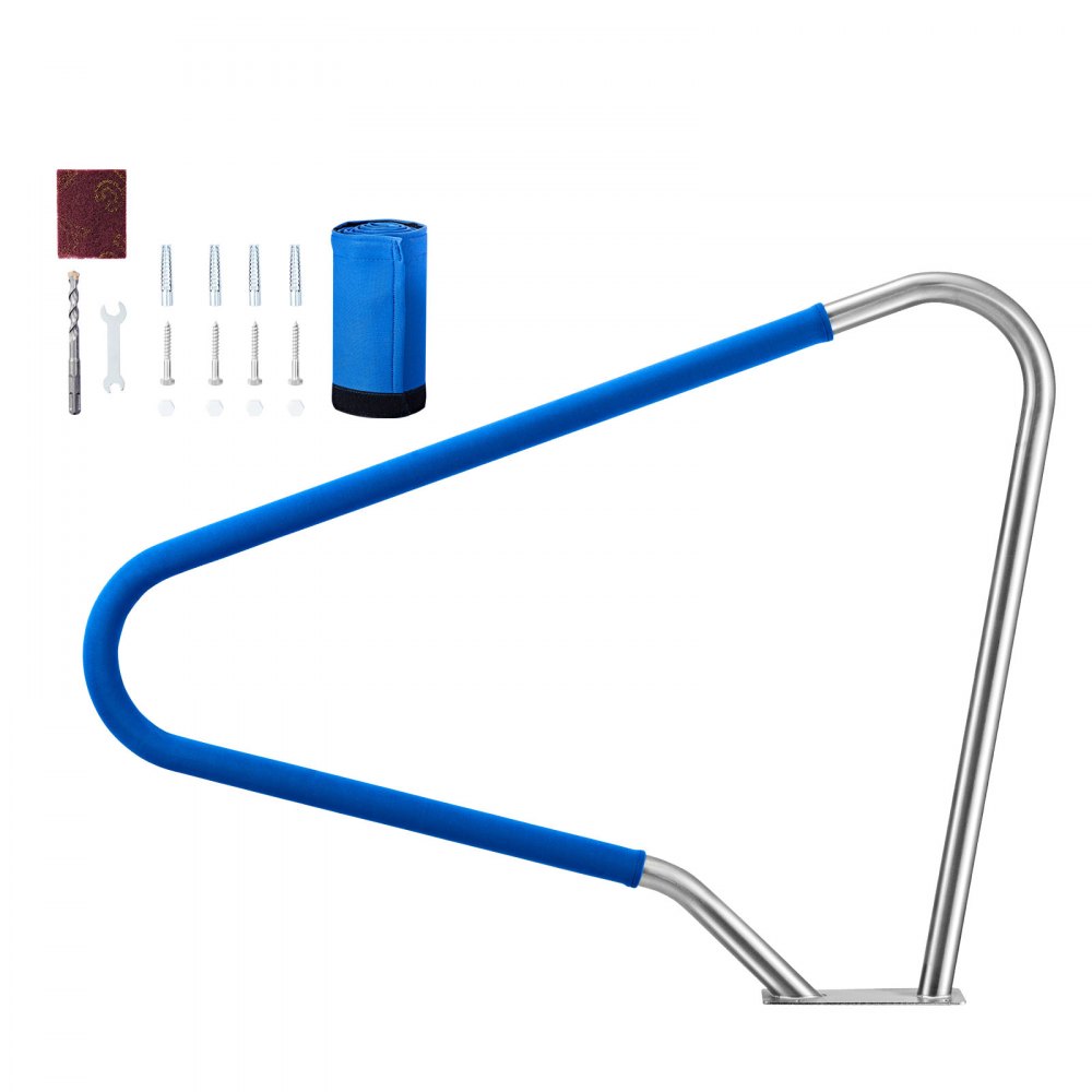 VEVOR Schwimmbad Handlauf, 1220x100x915mm, Tragfähigkeit 100kg, Pool Haltegriff aus Edelstahl 304