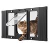 VEVOR Katzenklappe Katzentür Anpassbar an Fensterbreiten (686-813 mm), Schwarz VEVOR Katzenklappe Katzentür Anpassbar an Fensterbreiten (686-813 mm), Schwarz