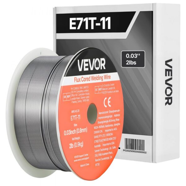 VEVOR Fülldraht 0,8 mm, MIG Schweißdraht E71T-11, Selbstschützend für den Außeneinsatz, 1 Stk. VEVOR Fülldraht 0,8 mm, MIG Schweißdraht E71T-11, Selbstschützend für den Außeneinsatz, 1 Stk.