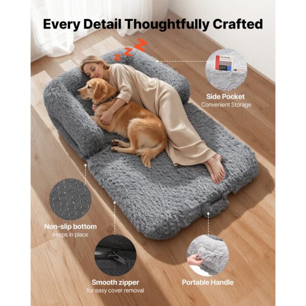 VEVOR Hundebett für Menschen & Hunde, 181x111x24cm, Memory-Schaum-Hundebett in Menschengröße – Bild 4 VEVOR Hundebett für Menschen & Hunde, 181x111x24cm, Memory-Schaum-Hundebett in Menschengröße – Bild 4