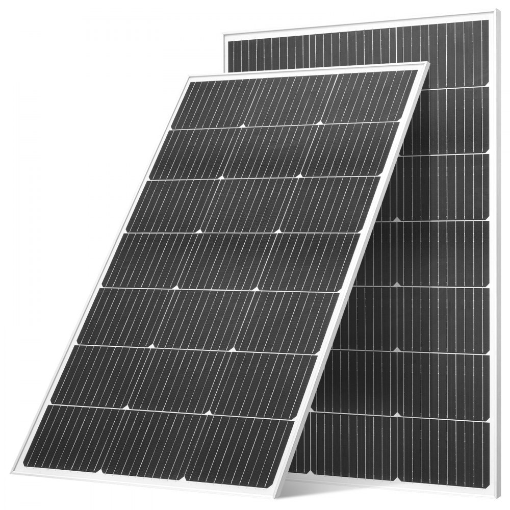 VEVOR Monokristalline Solarmodule, 100 W 2er-Pack, PV-Modul mit MC4-Ausgangsleistung & Aluminiumrahmen