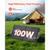 VEVOR Faltbares Solarpanel 100 W, Tragbares Solarladegerät 24% Hocheffizienz, IP65 – Bild 2 VEVOR Faltbares Solarpanel 100 W, Tragbares Solarladegerät 24% Hocheffizienz, IP65 – Bild 2