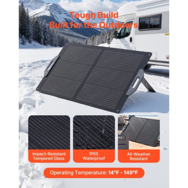VEVOR Faltbares Solarpanel 100 W, Tragbares Solarladegerät 24% Hocheffizienz, IP65 – Bild 5 VEVOR Faltbares Solarpanel 100 W, Tragbares Solarladegerät 24% Hocheffizienz, IP65 – Bild 5