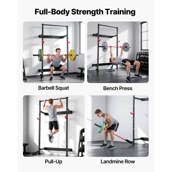 VEVOR Power Cage Klappbar 454 kg Belastbar, Wandmontiertes Power Rack – Bild 3