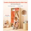 VEVOR Offener Kinderkleiderschrank aus Sperrholz, Kindergarderobe mit 4 Haken & 6 Fächern (2 Groß + 4 Klein) – Bild 2 VEVOR Offener Kinderkleiderschrank aus Sperrholz, Kindergarderobe mit 4 Haken & 6 Fächern (2 Groß + 4 Klein) – Bild 2