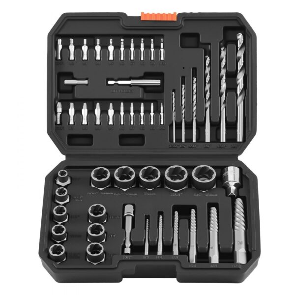 VEVOR Bolzenausdreher-Set mit Bohrern, 49-tlg. Schraubenausdreher mit Adapter & Stabilem Aufbewahrungskoffer VEVOR Bolzenausdreher-Set mit Bohrern, 49-tlg. Schraubenausdreher mit Adapter & Stabilem Aufbewahrungskoffer