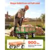 VEVOR Bollerwagen 408,2 kg Tragkraft, Gartenwagen mit PU-Reifen, Stahl-Transportwagen mit Verstellbarem Griff – Bild 2
