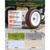 VEVOR Bollerwagen 408,2 kg Tragkraft, Gartenwagen mit PU-Reifen, Stahl-Transportwagen mit Verstellbarem Griff – Bild 4