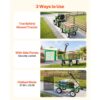 VEVOR Bollerwagen 408,2 kg Tragkraft, Gartenwagen mit PU-Reifen, Stahl-Transportwagen mit Verstellbarem Griff – Bild 5