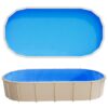 VEVOR Poolinnenfolie, 3,75x7,32 m Poolfolie für 120 cm Wandhöhe, Innenhülle 0,4 mm Stärke
