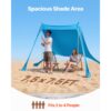 VEVOR Strandzelt mit Sonnenschutz (UPF 50+) 2,3 x 2,3 x 2 m Grundfläche – Bild 2 VEVOR Strandzelt mit Sonnenschutz (UPF 50+) 2,3 x 2,3 x 2 m Grundfläche – Bild 2
