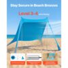 VEVOR Strandzelt mit Sonnenschutz (UPF 50+) 2,3 x 2,3 x 2 m Grundfläche – Bild 4 VEVOR Strandzelt mit Sonnenschutz (UPF 50+) 2,3 x 2,3 x 2 m Grundfläche – Bild 4