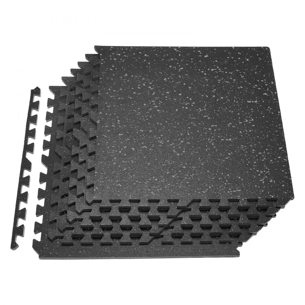 VEVOR 6 x Puzzlematte Bodenschutzmatte 610 x 610 x 14 mm, Hochdichte EVA-Schaumstoffmatte