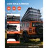 VEVOR Autodachzelt Hartschalen für 2-3 Personen, Wasserfest & Windicht, 256 x 222 x 152 cm (Aufgeklappt) – Bild 2