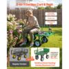 VEVOR Bollerwagen 226,8 kg Tragkraft, Gartenwagen mit Sitz & PU-Rädern, Gerätewagen für Rasen – Bild 3