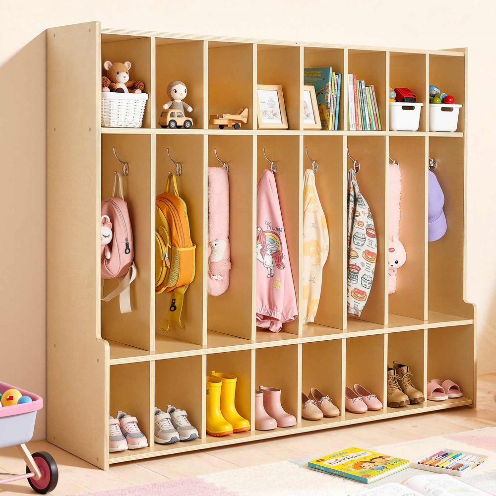 VEVOR Offener Kinderkleiderschrank aus Sperrholz