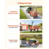 VEVOR Bollerwagen 408,2 kg Tragkraft, Gartenwagen mit PU-Reifen, Handwagen mit Verstellbarem Griff – Bild 5
