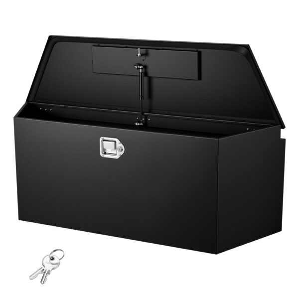 VEVOR Deichselbox Truckbox 1245 x 353 x 470 mm aus Stahl, Schwarz