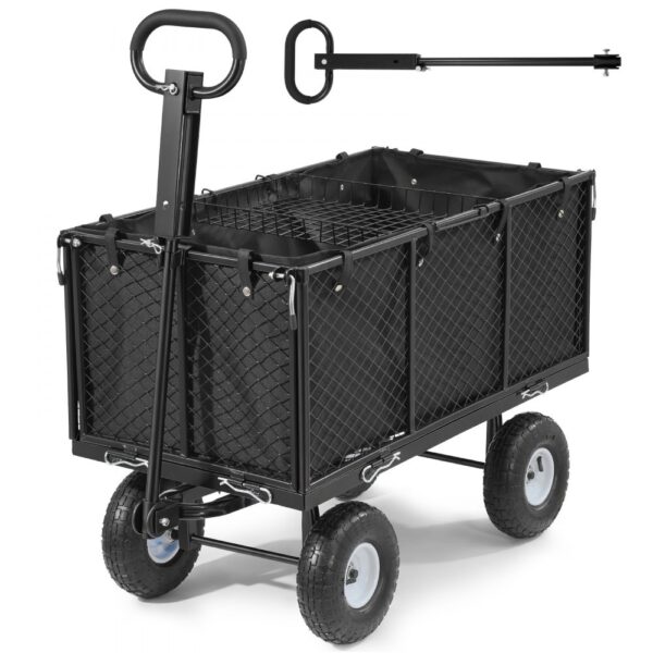 VEVOR Bollerwagen, 544 kg, Transportwagen mit Luftreifen, verstellbarem Griff