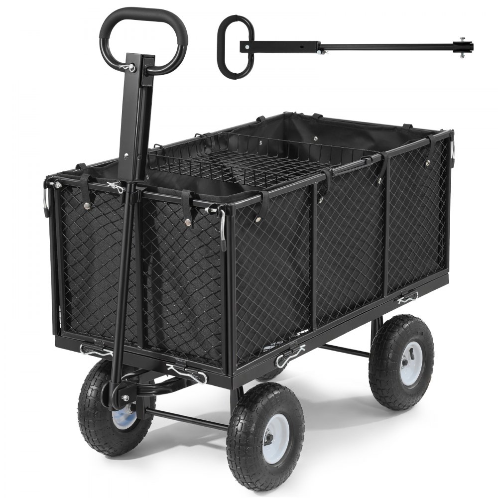 VEVOR Bollerwagen, 544 kg, Transportwagen mit Luftreifen, verstellbarem Griff