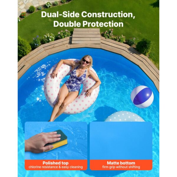 VEVOR Poolinnenfolie 3,6 m, Poolfolie für 90 cm Wandhöhe, Innenhülle 0,4 mm Stärke – Bild 5
