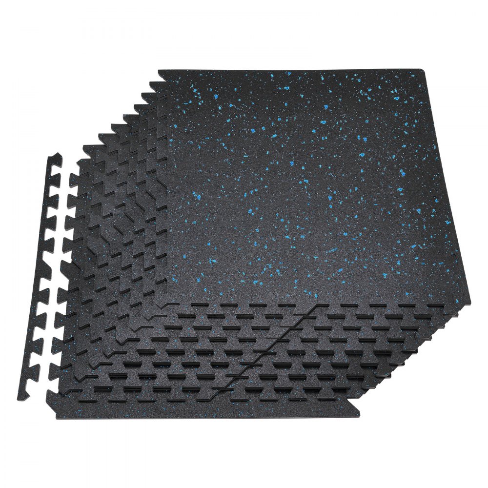 VEVOR 24 x Puzzlematte Bodenschutzmatte 610 x 610 x 10 mm, Hochdichte EVA-Schaumstoffmatte