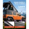 VEVOR Autodachzelt Hartschalen für 2-3 Personen, Wassefest & Windicht, 250 x 225 x 144 cm (Aufgeklappt) – Bild 3