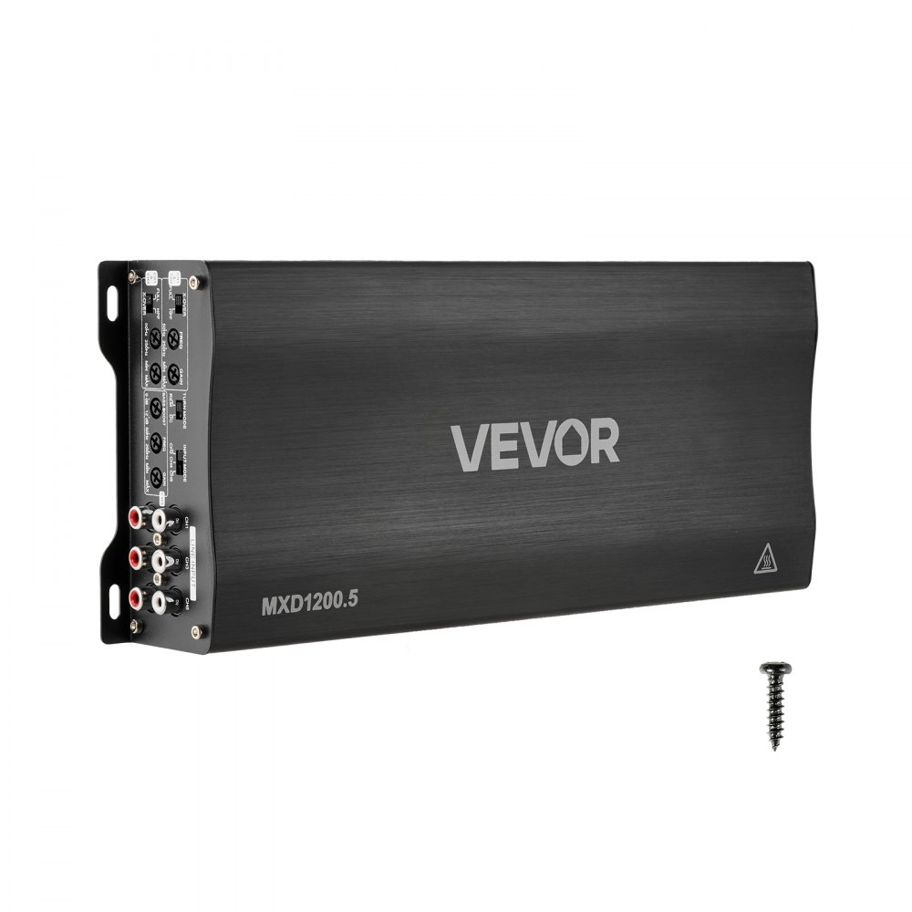 VEVOR Autoverstärker 5-Kanal, Endstufe Klasse D Überbrückbar, Hochleistungsverstärker für Fahrzeuge