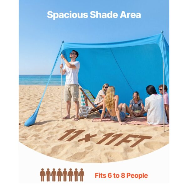 VEVOR Strandzelt mit Sonnenschutz (UPF 50+) 3,4 x 3,4 x 2 m – Bild 2 VEVOR Strandzelt mit Sonnenschutz (UPF 50+) 3,4 x 3,4 x 2 m – Bild 2