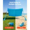 VEVOR Strandzelt mit Sonnenschutz (UPF 50+) 3,4 x 3,4 x 2 m – Bild 5 VEVOR Strandzelt mit Sonnenschutz (UPF 50+) 3,4 x 3,4 x 2 m – Bild 5